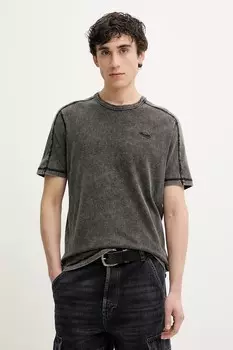 Хлопковая футболка T-ADJIND T-SHIRT Diesel, серый