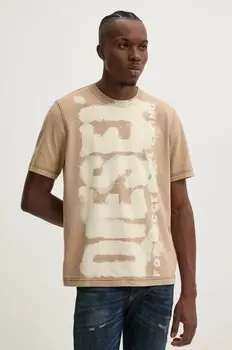 Хлопковая футболка T-ADJUST-Q4 Diesel, бежевый