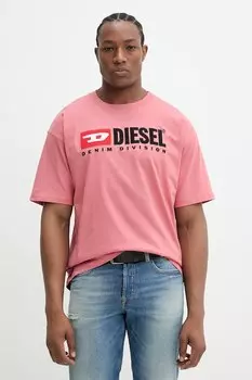 Хлопковая футболка T-BOX T-DIV Diesel, оранжевый