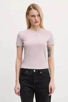 Хлопковая футболка T-UNCUTIE-LONG-D Diesel, розовый