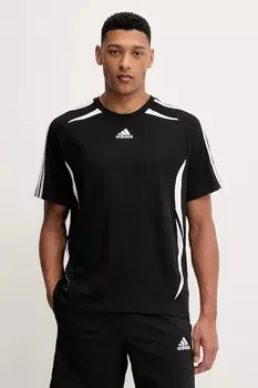 Хлопковая футболка Teamgeist Adidas Originals, черный