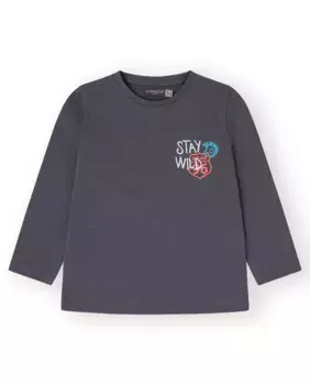 Хлопковая футболка темно-серого цвета для мальчика Canada House