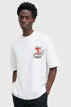 Хлопковая футболка TEMPTER AllSaints, белый