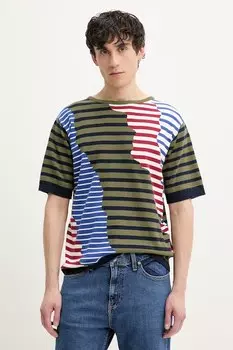 Хлопковая футболка TERRANOVA Desigual, зеленый