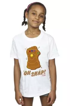 Хлопковая футболка Thanos Oh Snap Marvel, белый