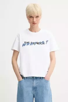 Хлопковая футболка The Kooples, белый