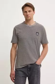 Хлопковая футболка The Kooples, коричневый