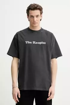 Хлопковая футболка The Kooples, серый