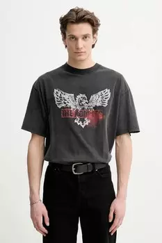 Хлопковая футболка The Kooples, серый