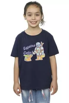 Хлопковая футболка The Mandalorian Eggstra Cute Grogu Star Wars, темно-синий