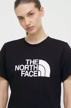Хлопковая футболка The North Face, черный