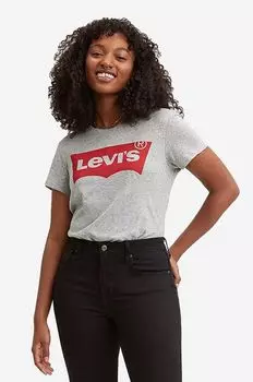 Хлопковая футболка The Perfect Tee Levi's, серый