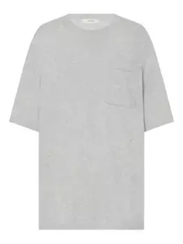 Хлопковая футболка THE ROW, серый