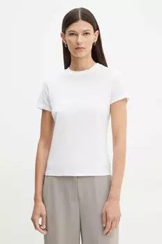 Хлопковая футболка Theory, белый