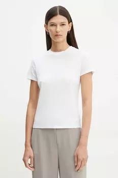 Хлопковая футболка Theory, белый