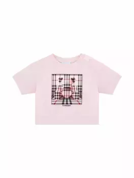 Хлопковая футболка Thomas Bear Burberry, розовый