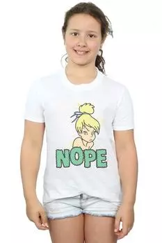 Хлопковая футболка Tinker Bell Nope Disney, белый