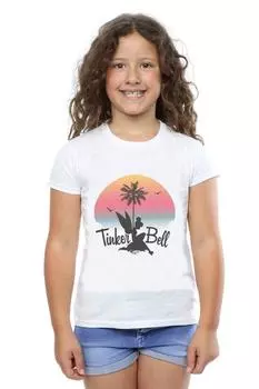 Хлопковая футболка Tinker Bell Sunset Disney, белый