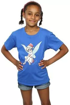 Хлопковая футболка Tinkerbell «Рождественская фея» Disney, синий