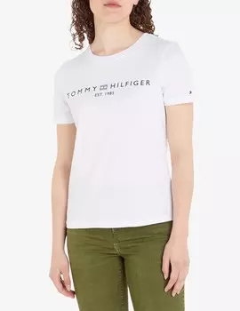 Хлопковая футболка Tommy Hilfiger, белый