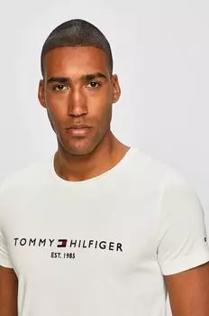 Хлопковая футболка Tommy Hilfiger, белый