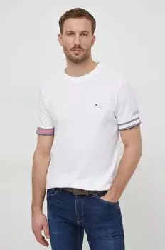 Хлопковая футболка Tommy Hilfiger, белый