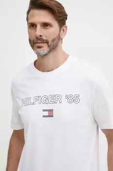 Хлопковая футболка Tommy Hilfiger, белый