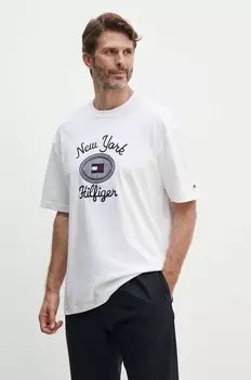 Хлопковая футболка Tommy Hilfiger, белый