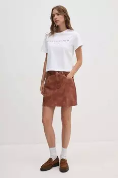 Хлопковая футболка Tommy Hilfiger, белый