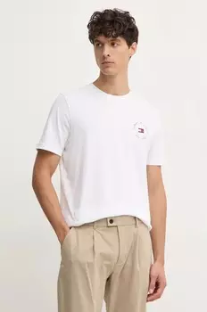 Хлопковая футболка Tommy Hilfiger, белый