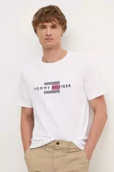 Хлопковая футболка Tommy Hilfiger, белый