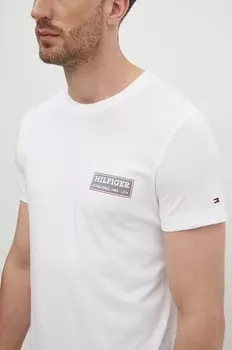 Хлопковая футболка Tommy Hilfiger, белый