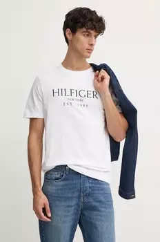 Хлопковая футболка Tommy Hilfiger, белый