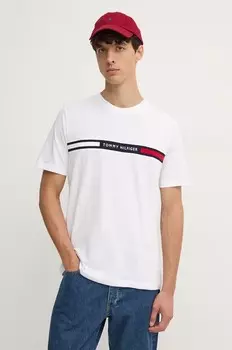 Хлопковая футболка Tommy Hilfiger, белый