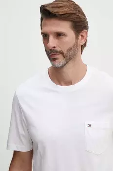 Хлопковая футболка Tommy Hilfiger, белый