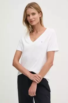 Хлопковая футболка Tommy Hilfiger, белый