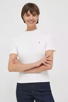 Хлопковая футболка Tommy Hilfiger, белый