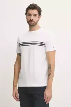 Хлопковая футболка Tommy Hilfiger, белый