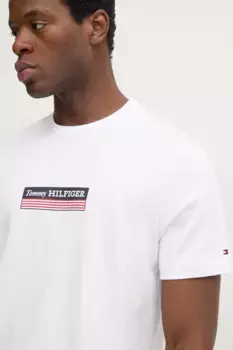 Хлопковая футболка Tommy Hilfiger, белый