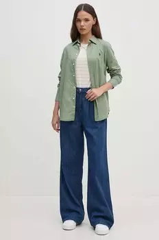 Хлопковая футболка Tommy Hilfiger, бежевый