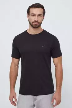 Хлопковая футболка Tommy Hilfiger, черный
