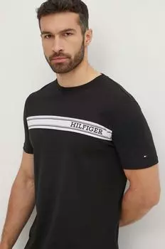 Хлопковая футболка Tommy Hilfiger, черный