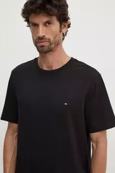 Хлопковая футболка Tommy Hilfiger, черный