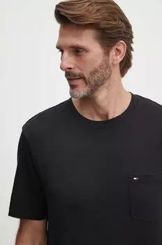 Хлопковая футболка Tommy Hilfiger, черный