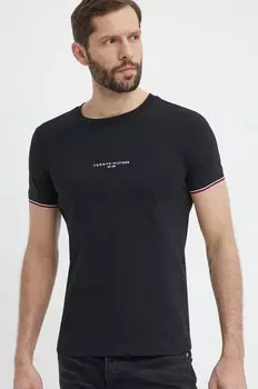 Хлопковая футболка Tommy Hilfiger, черный