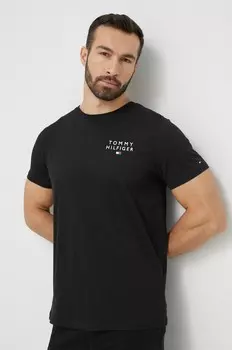Хлопковая футболка Tommy Hilfiger, черный