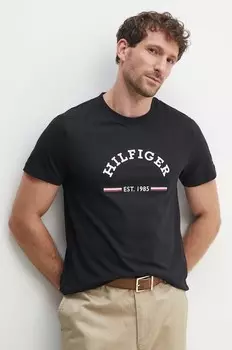 Хлопковая футболка Tommy Hilfiger, черный