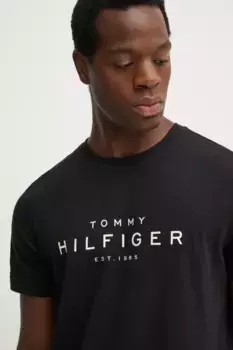 Хлопковая футболка Tommy Hilfiger, черный