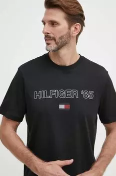 Хлопковая футболка Tommy Hilfiger, черный