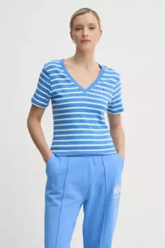 Хлопковая футболка Tommy Hilfiger, фиолетовый